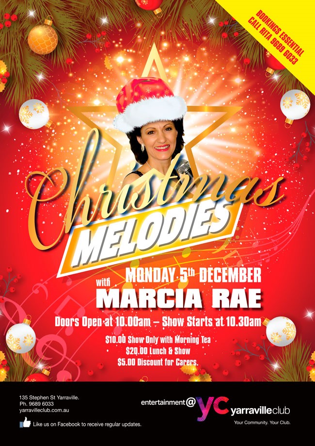 YARRAVILLE CLUB MORNING MELODIES XMAS SHOW Tickets, Yarraville Club 135 Stephen Street