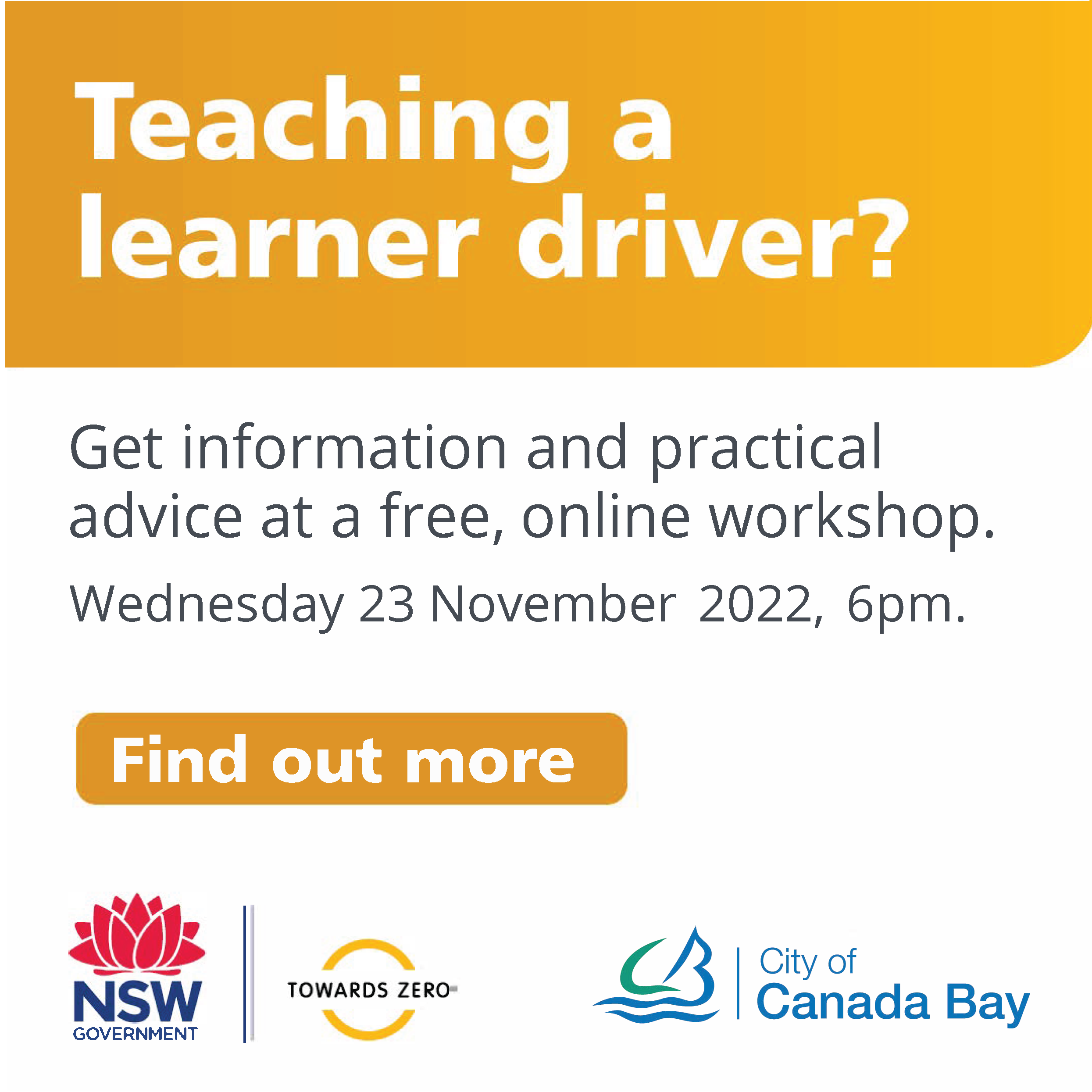 Teaching a leaner to drive? online workshop