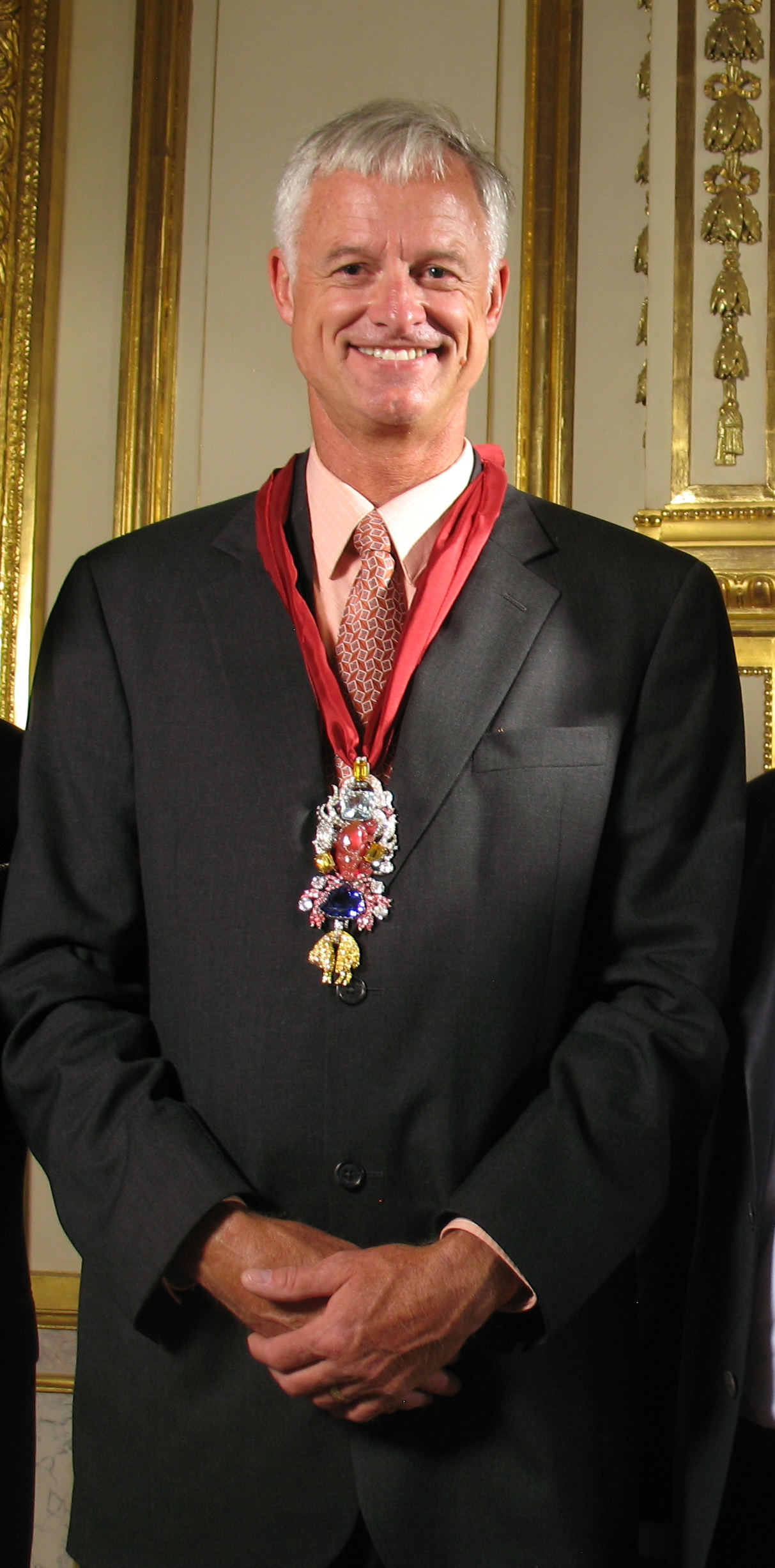 Image:  Scott Sucher wears the Order of the Golden Fleece encompassing the French Blue and other spectacular gems.