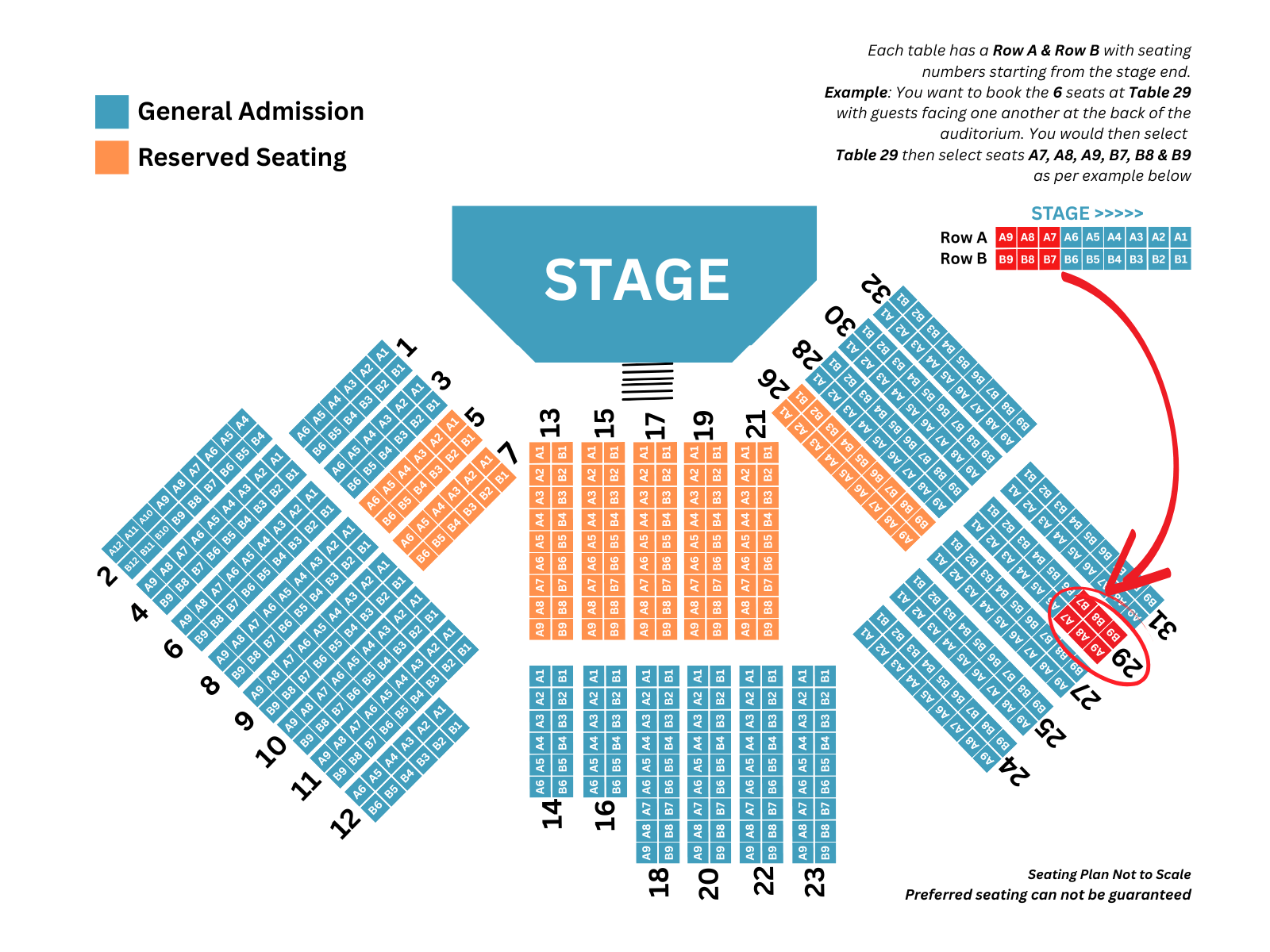 2025 Business Awards Seating Plan