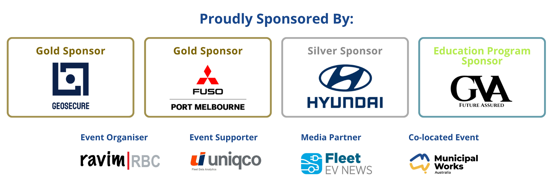 'Proudly sponsored by' logos