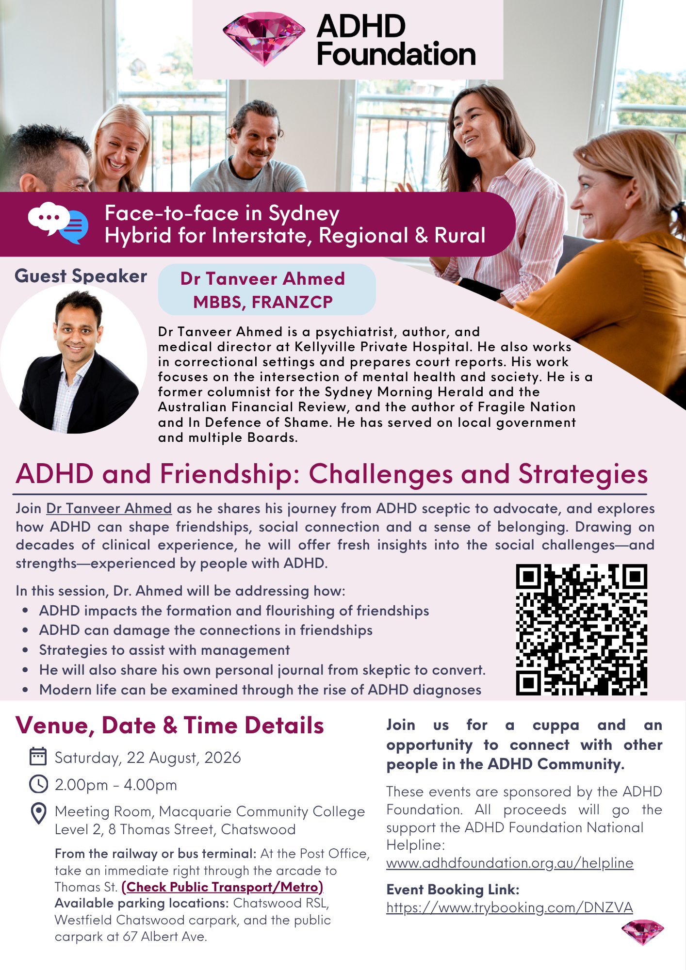 ADHD Event Dr Tanveer 22 August 2026