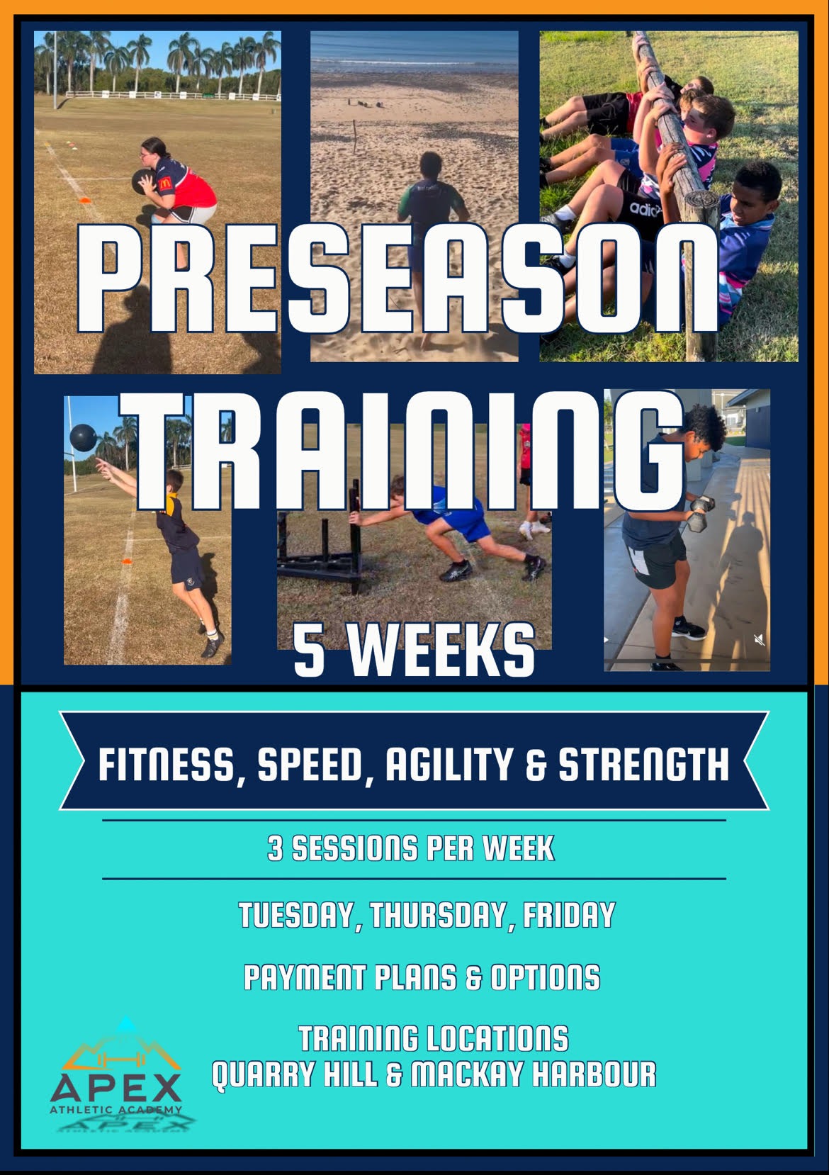 5 Week Preseason Program Tickets, Quarry Hill Rugby Fields , North