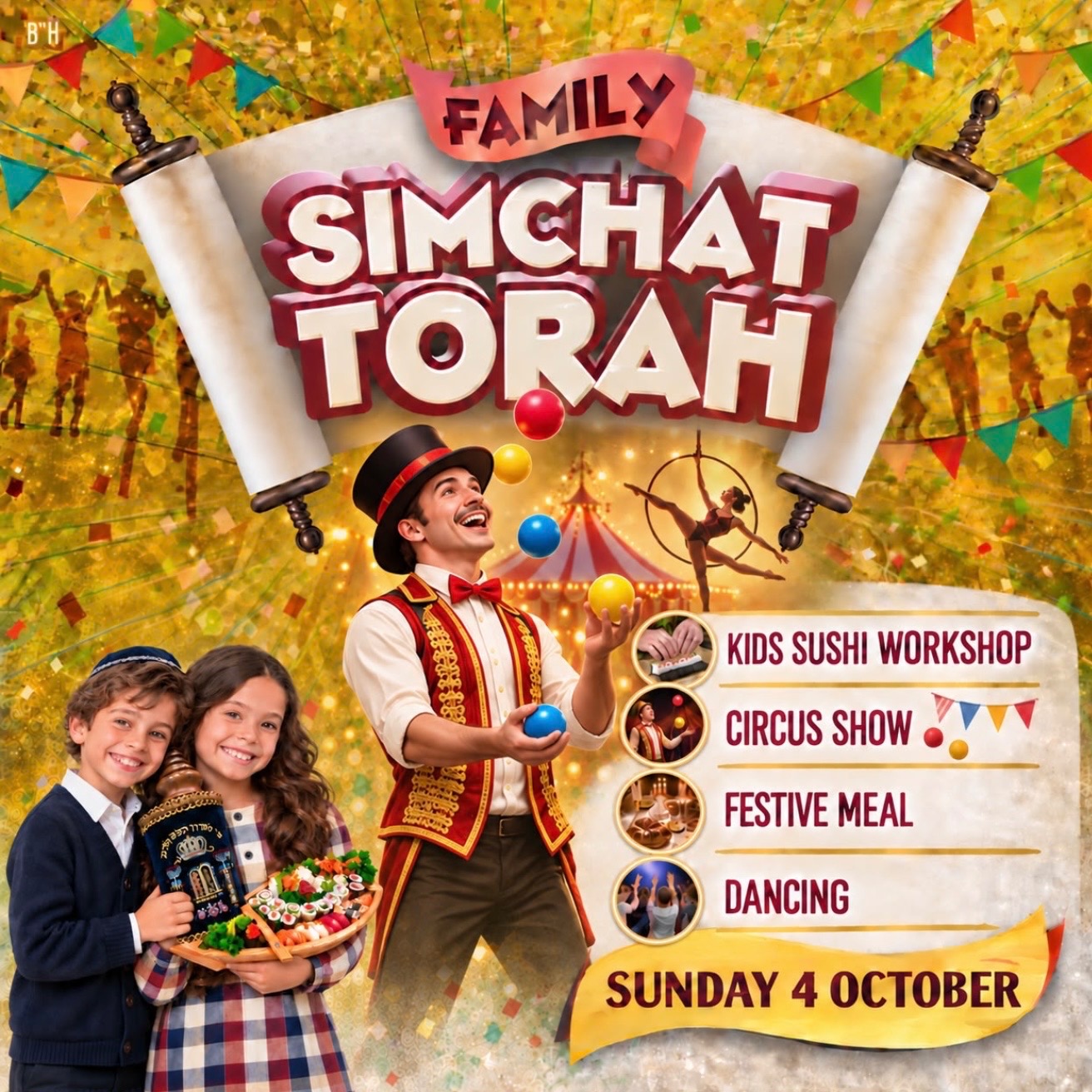 Simcha Tora Family Simchat Torah Tickets, Mifgash Centre, Bentleigh East ...