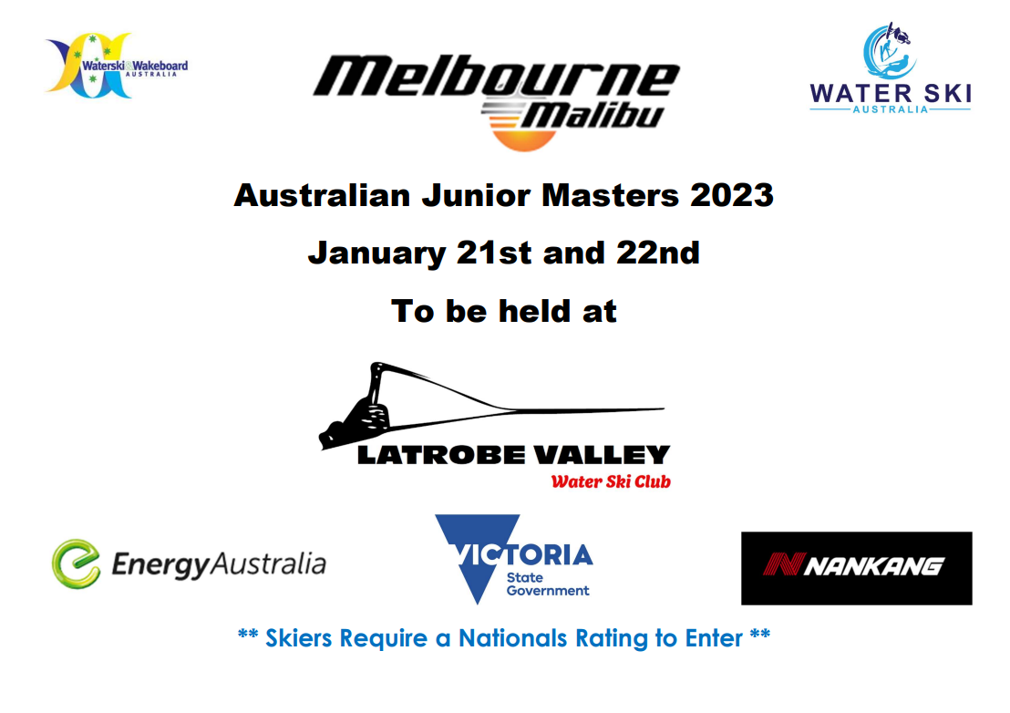 Australian Junior Masters Tickets, Latrobe Valley Water Ski Club