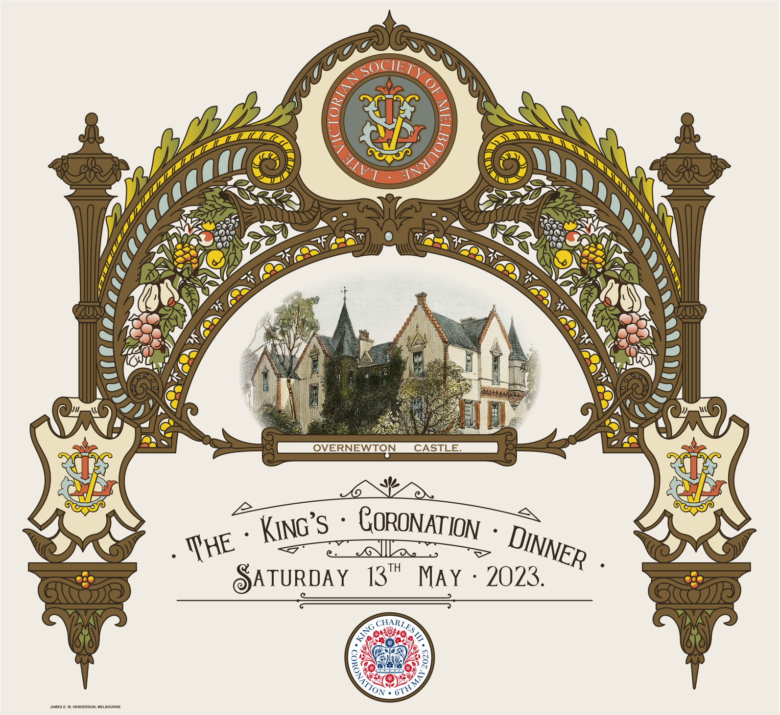 LVSM King's Coronation Dinner Tickets, Overnewtown Castle, Keilor