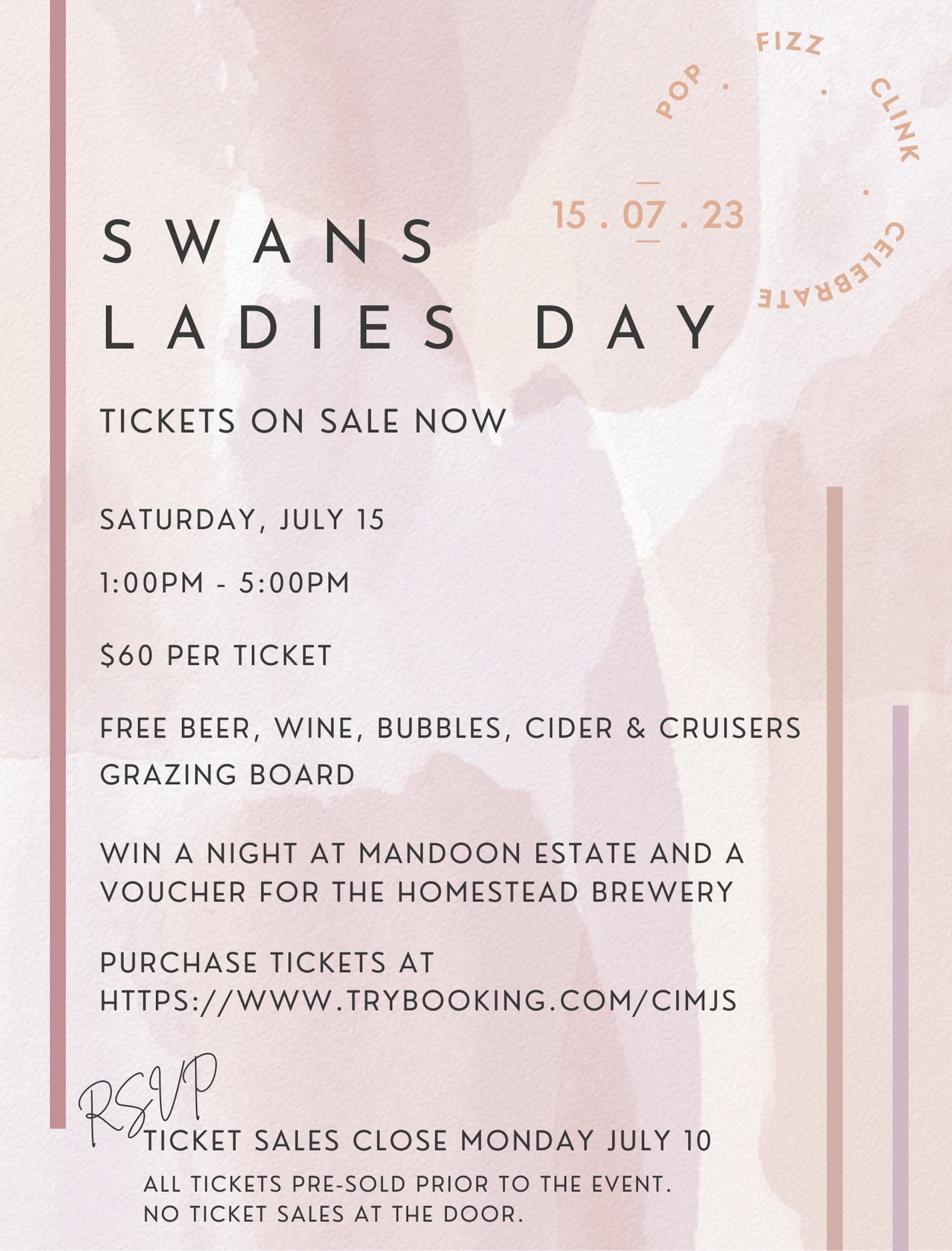 SDFC Ladies Day Saturday 15 July 2023 Tickets, Steel Blue Oval