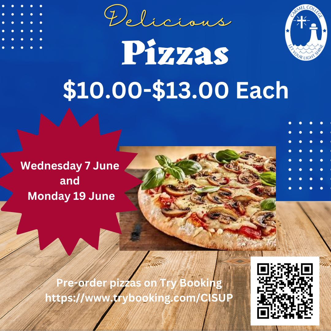 QISSN Fundraiser Pizza Days Tickets, Carmel College Spiritus