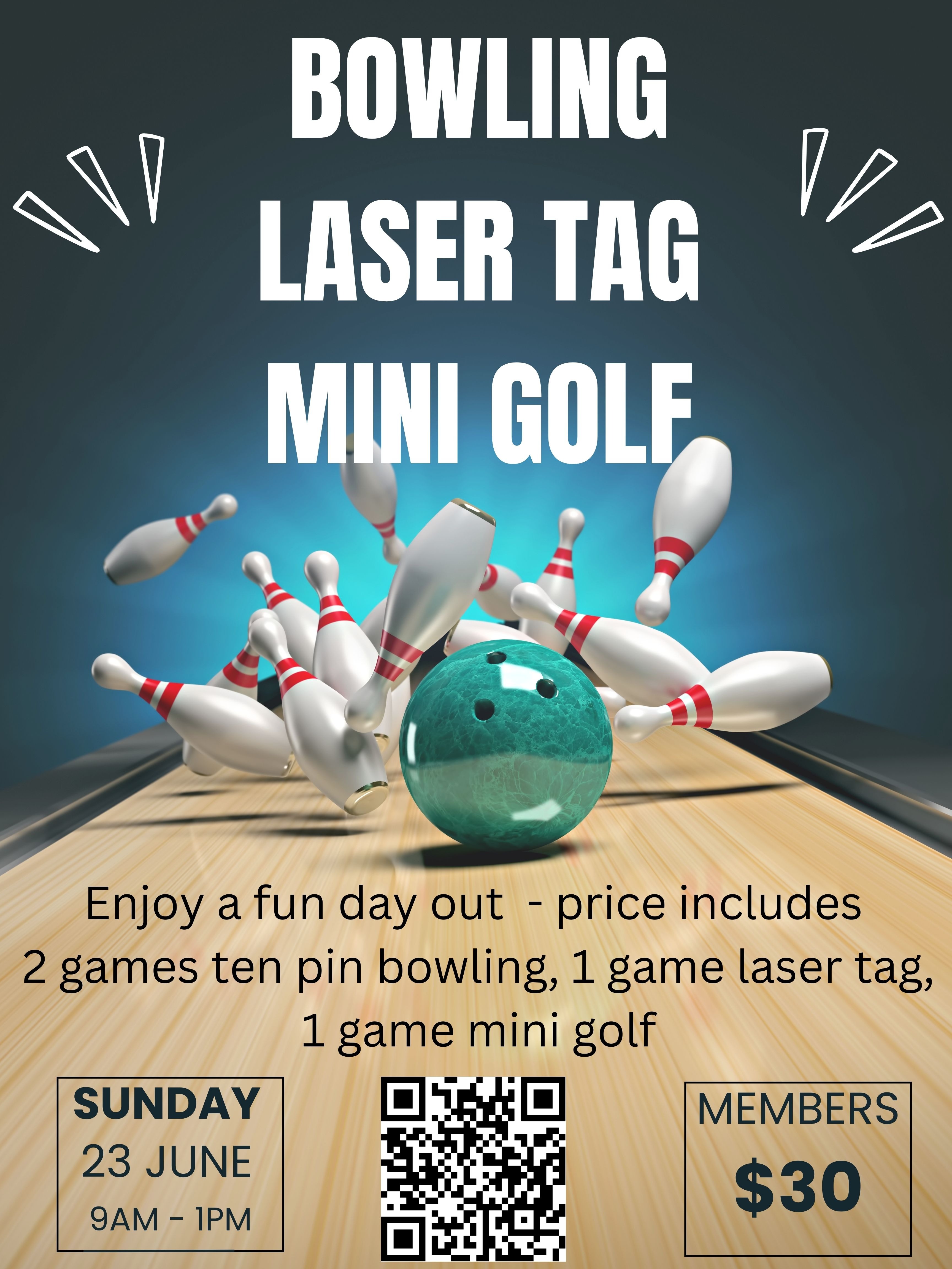 School Holiday Fun Tenpin Bowling, Mini Golf & Lasertag Tickets