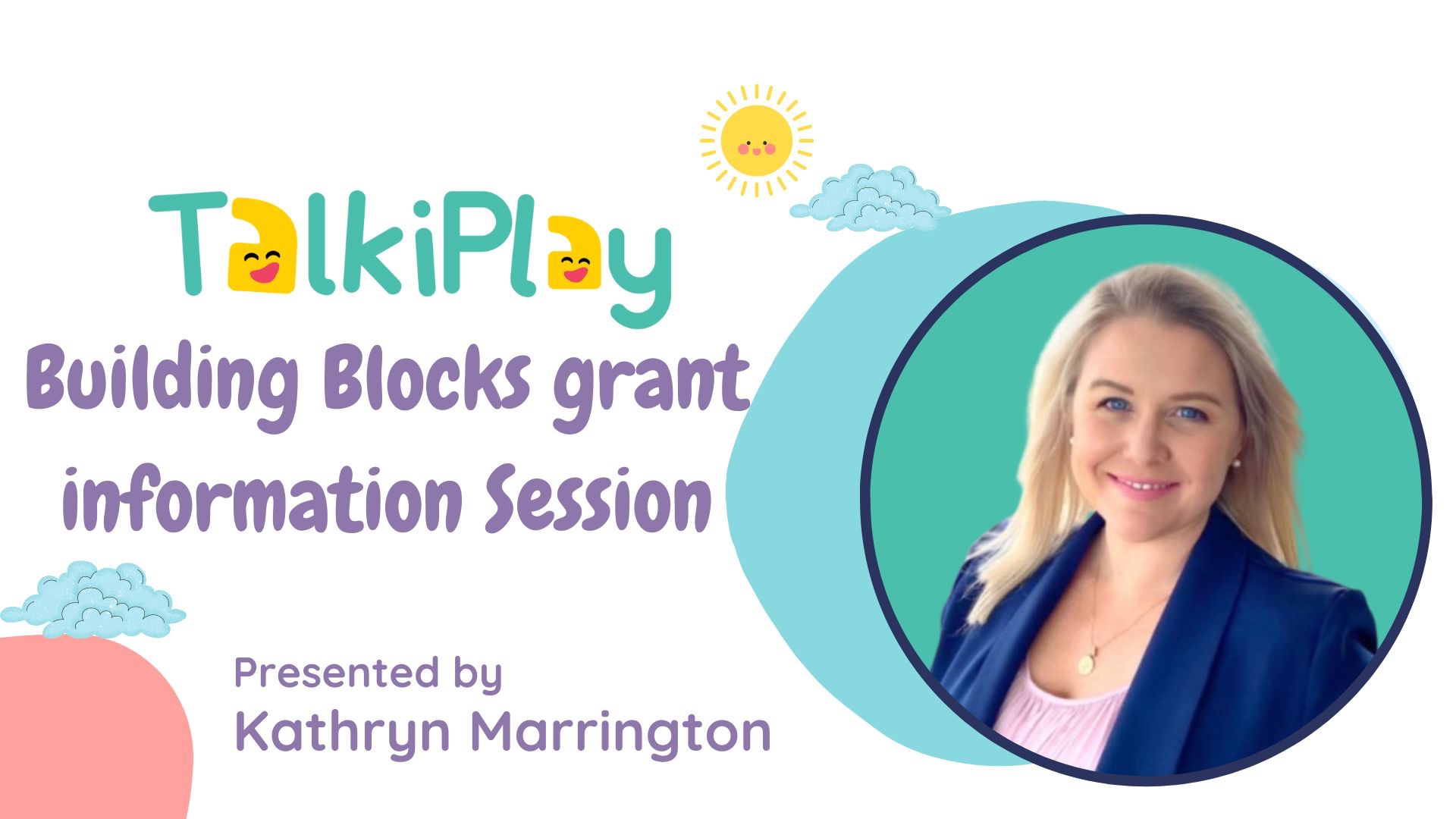 TalkiPlay Building Blocks grant information Session Tickets