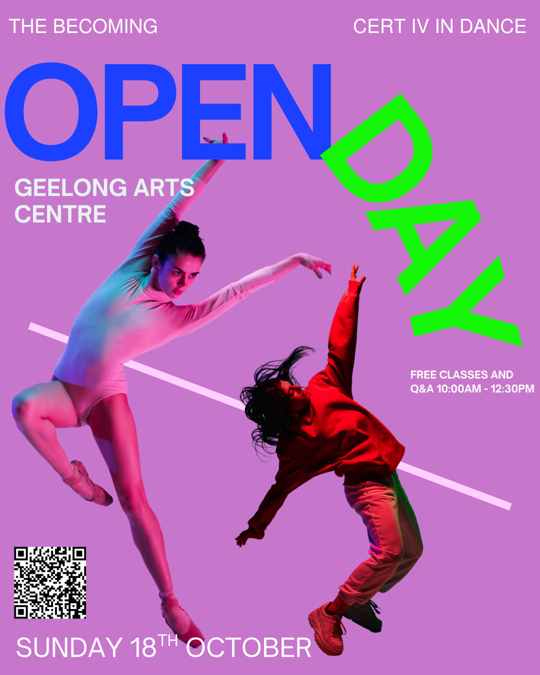 FREE Open Day Geelong - Becoming: In Motion Cert IV in dance