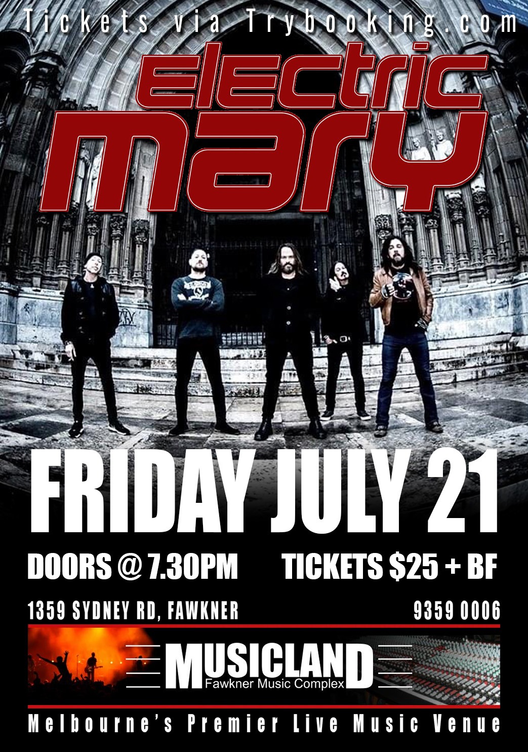 Electric Mary Tickets, Musicland Fawkner Complex, Fawkner TryBooking