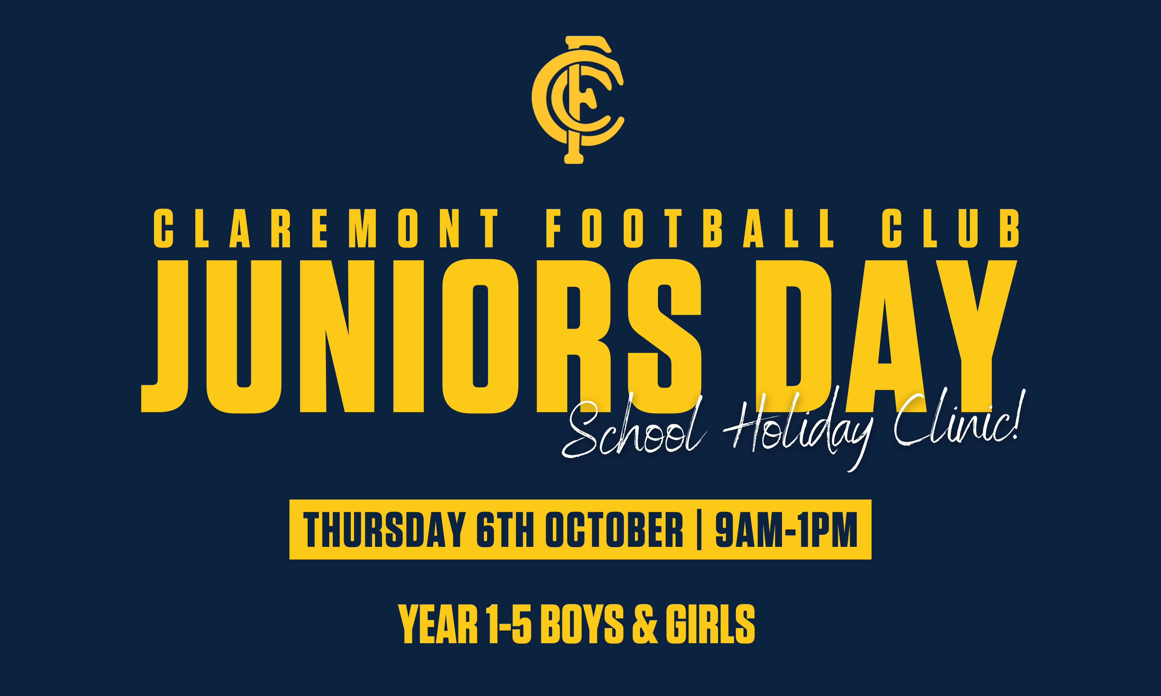 CFC Junior Day Clinic Tickets, Claremont Football Club, Claremont ...