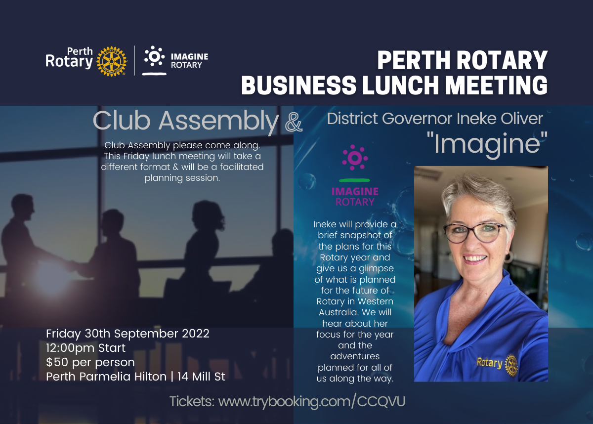 Perth Rotary Luncheon Club Assembly Tickets, Parmelia Hilton Hotel