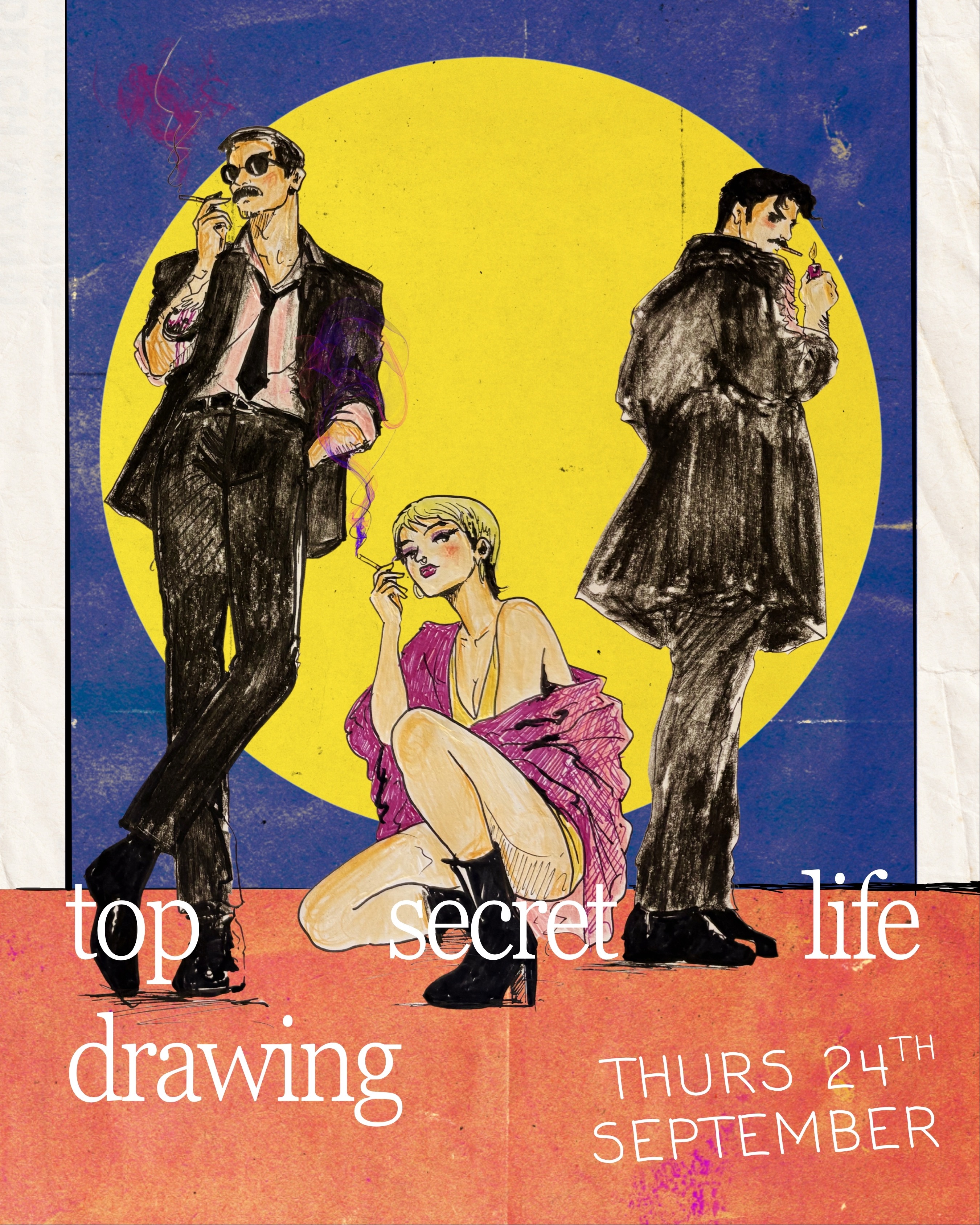Event flyer: Top Secret Life Drawing