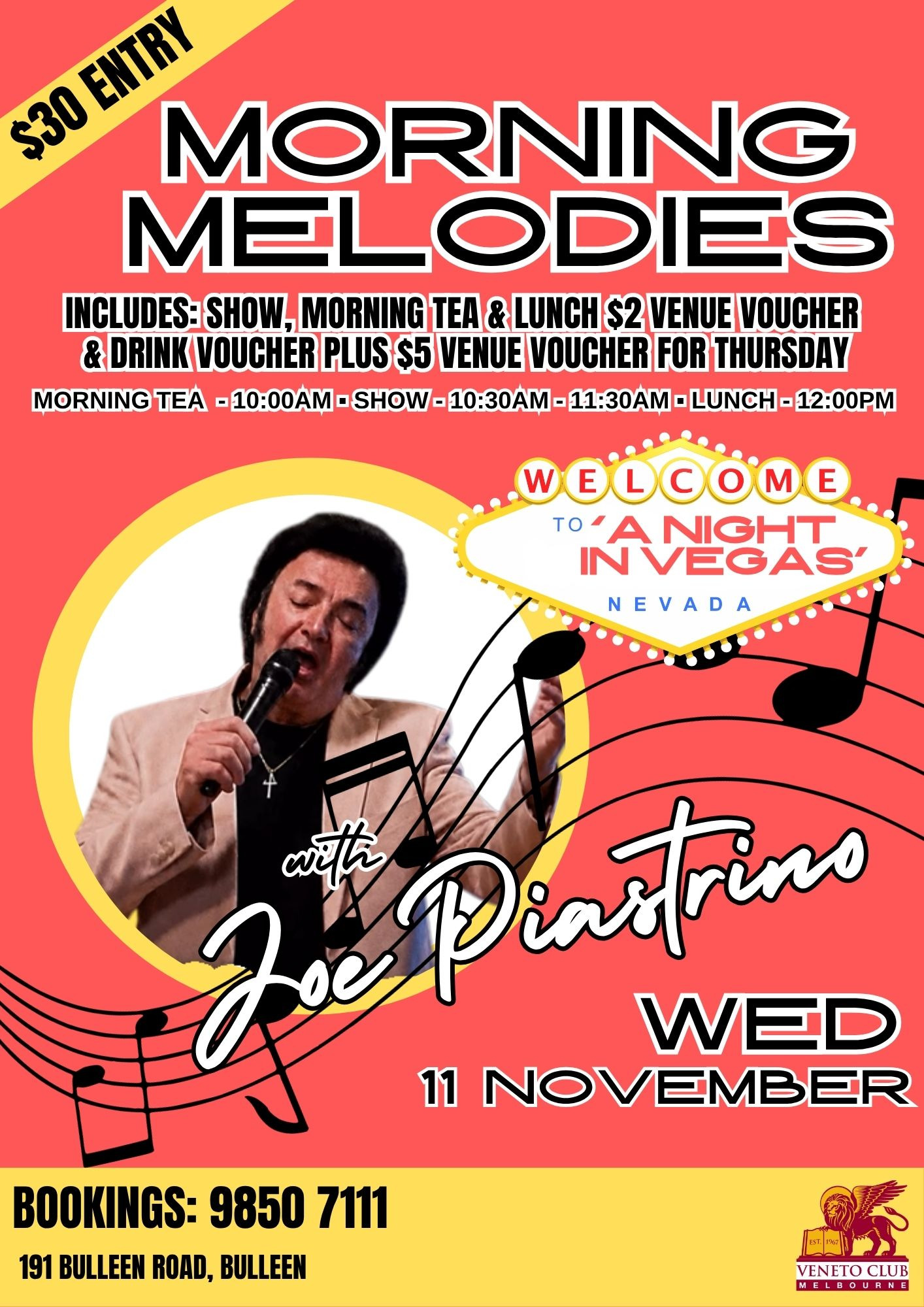 Morning Melodies 'A Night in Vegas' with Joe Piastrino