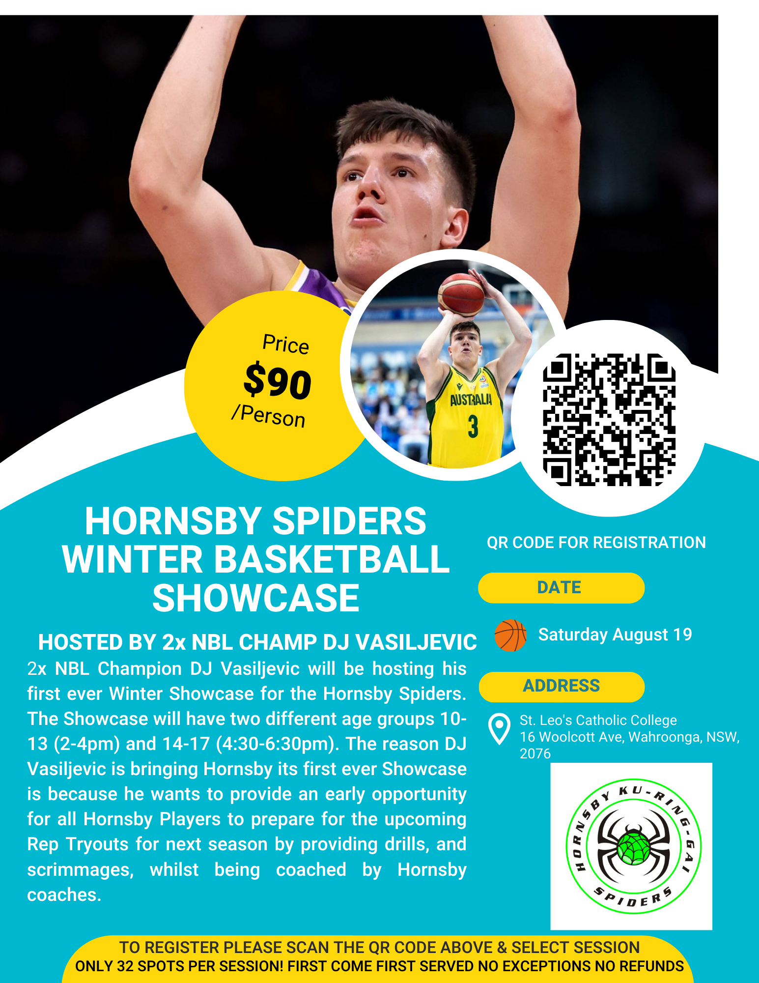 HORNSBY SPIDERS WINTER SHOWCASE HOSTED BY DJ VASILJEVIC Tickets, St