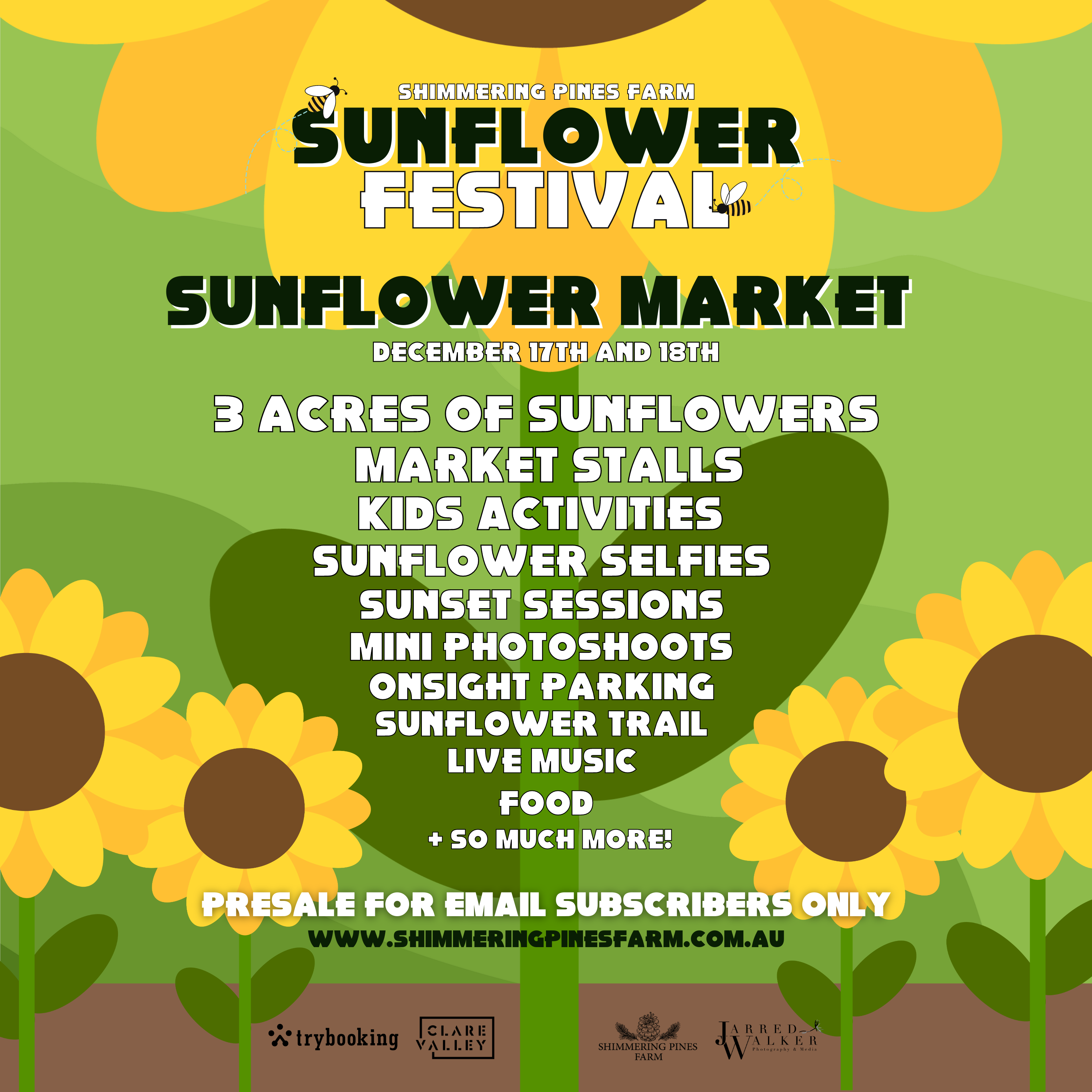 Sunflower Market 17th of Dec 4pm 6pm Tickets, Shimmering Pines Farm