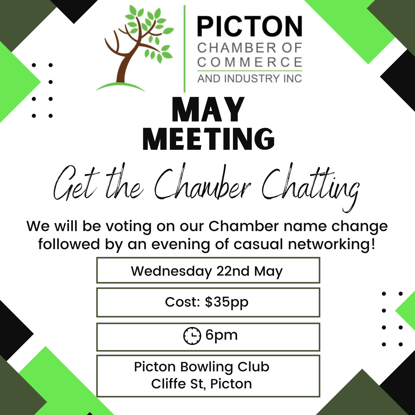 May Monthly Meeting Tickets, Picton Bowling Club, Picton TryBooking