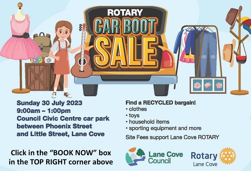 Lane Cove Rotary Car Boot Sale Tickets TryBooking Australia