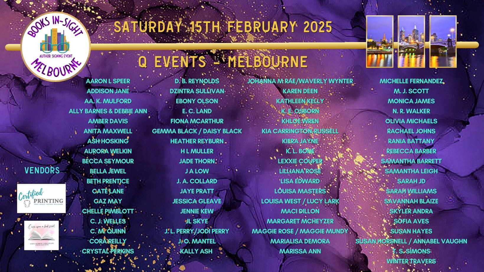 Books In-Sight Melbourne 2025 Author Signing Tickets, Q Events