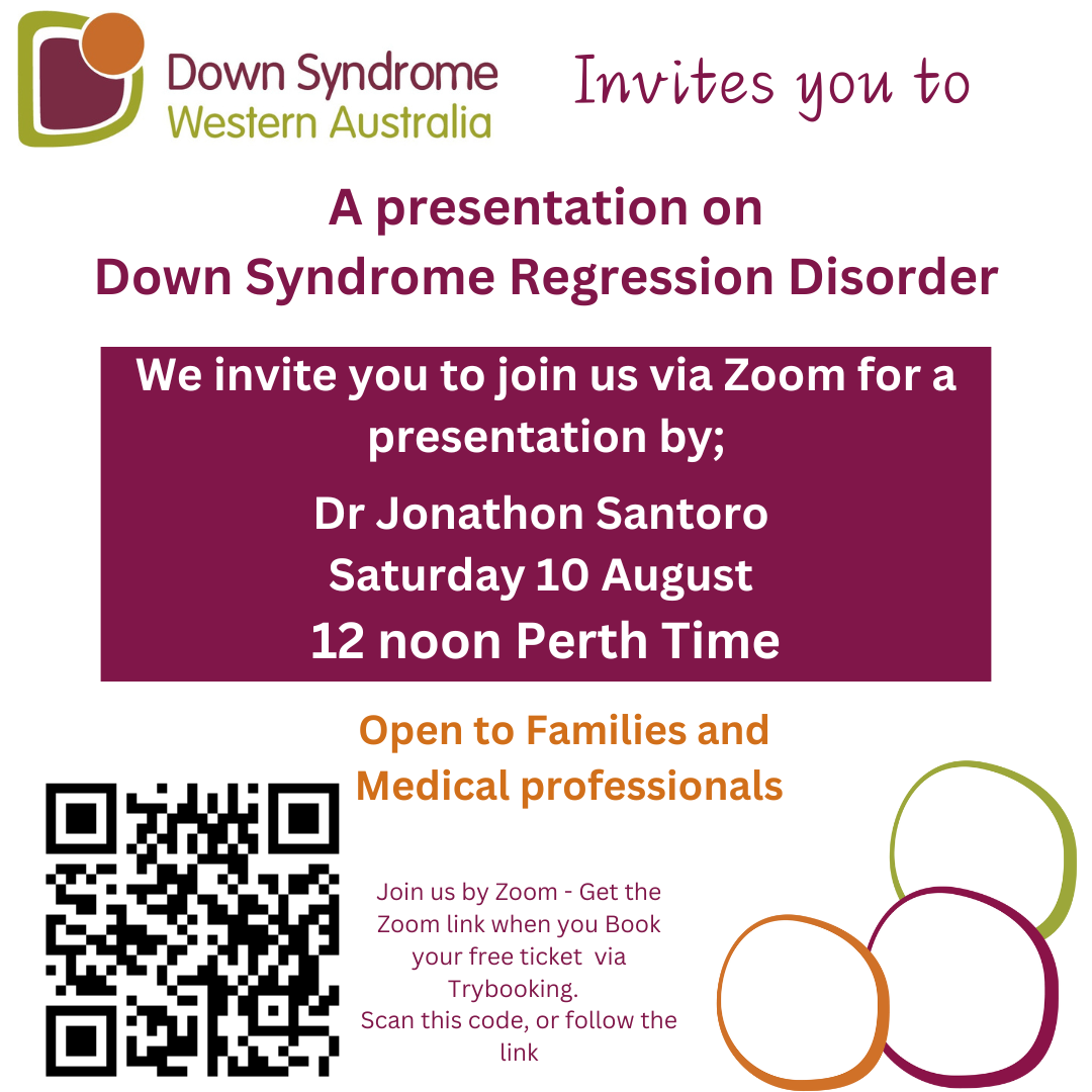 Down Syndrome Regression Disorder Dr Jonathon Santoro Tickets