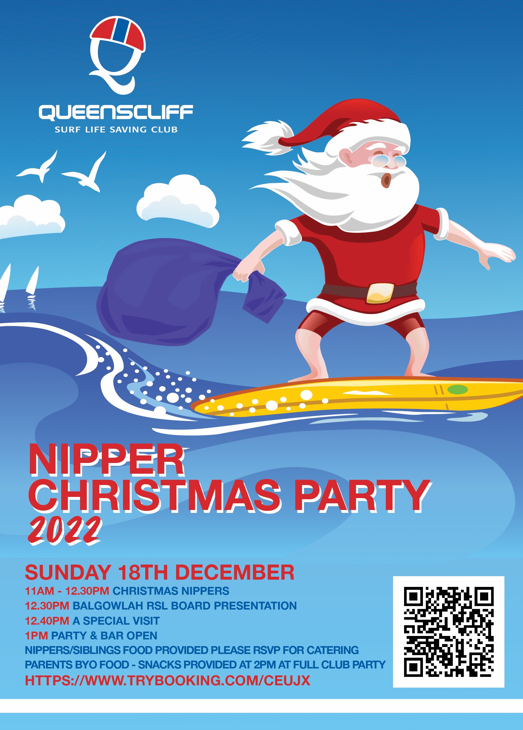 NIPPERS CHRISTMAS PARTY 2022 Tickets, Queenscliff Surf Life Saving Club