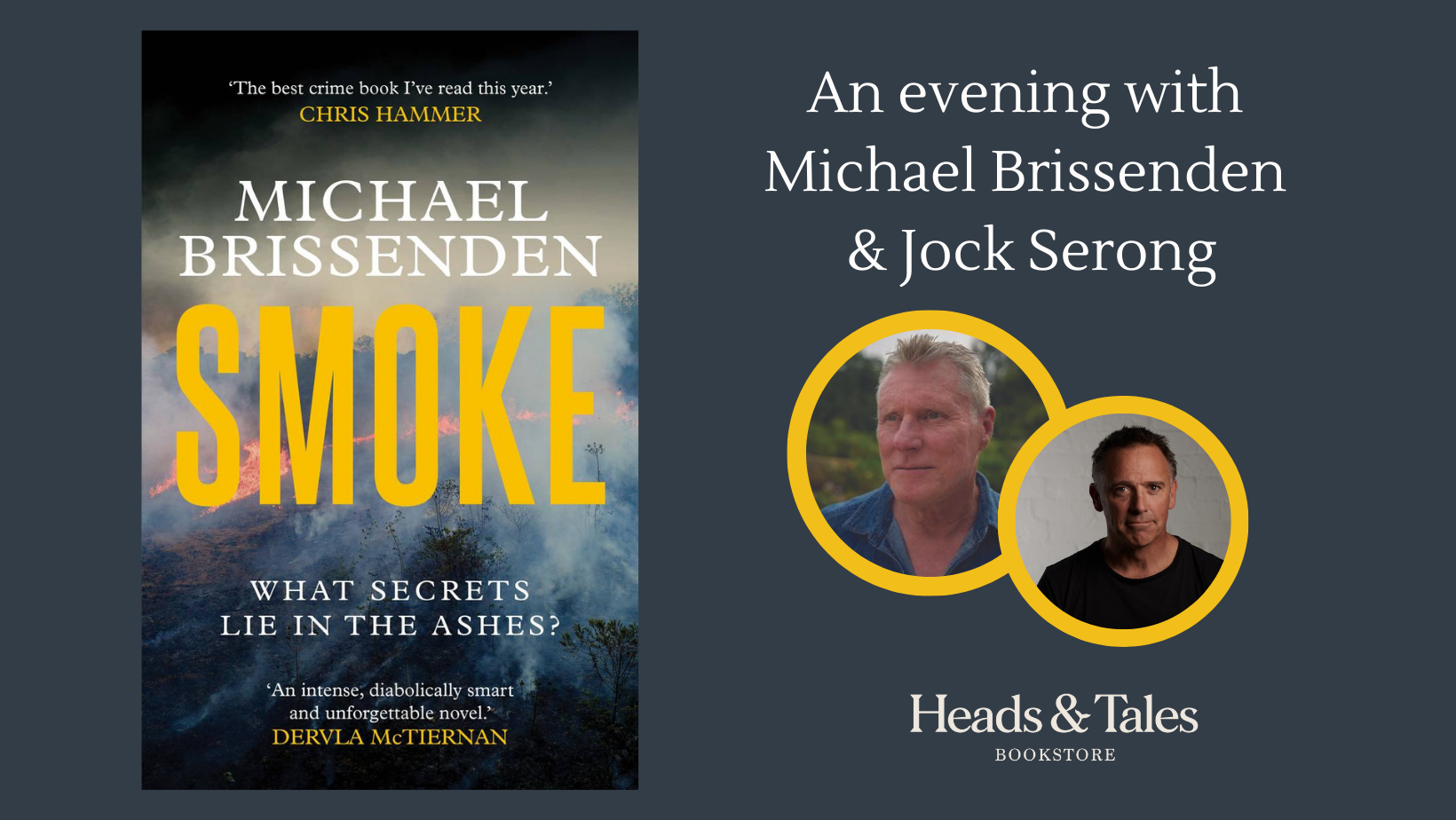 An evening with Michael Brissenden & Jock Serong Tickets, Heads & Tales