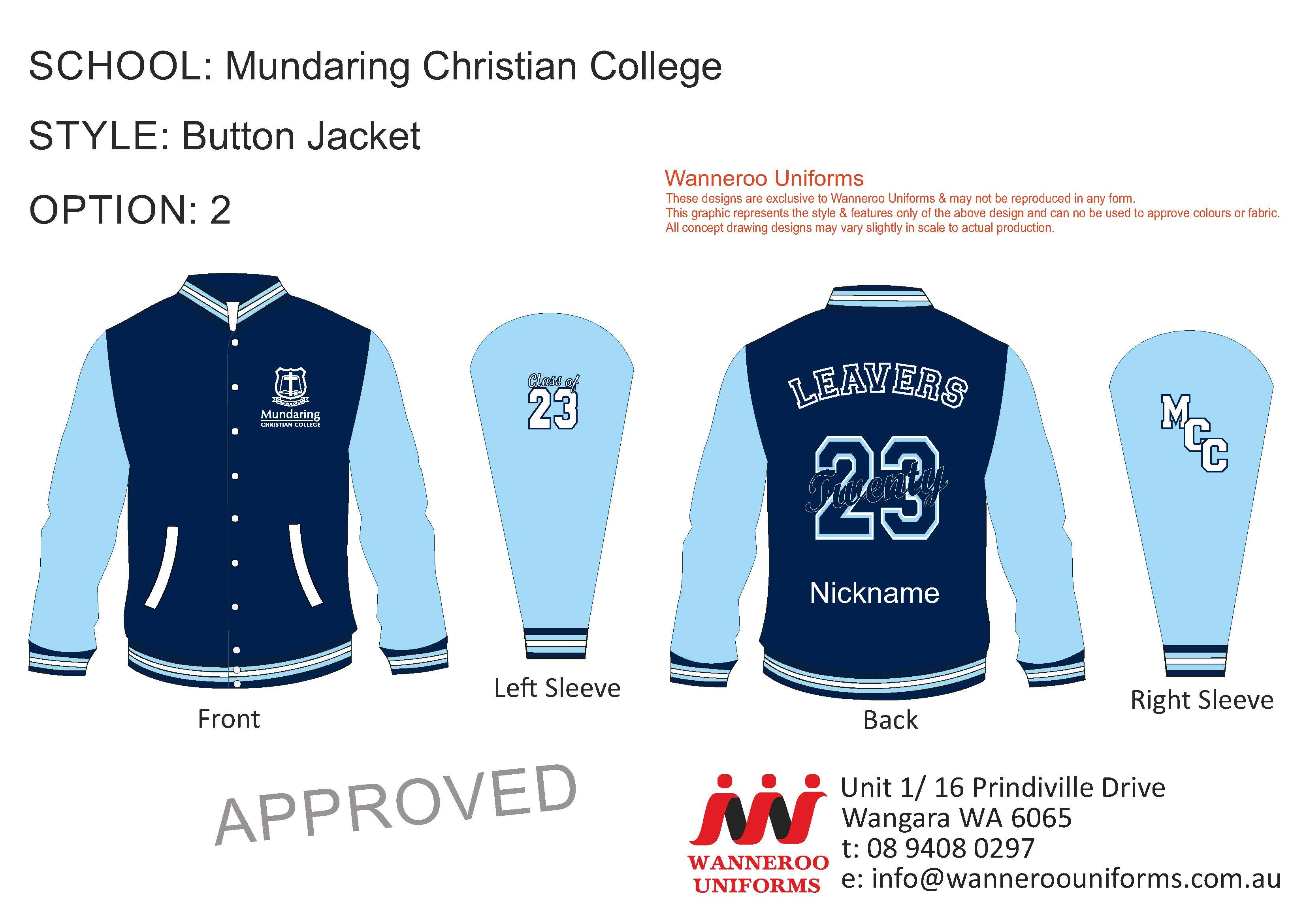 Leavers Jackets 2023 Tickets, Mundaring Christian College, Parkerville