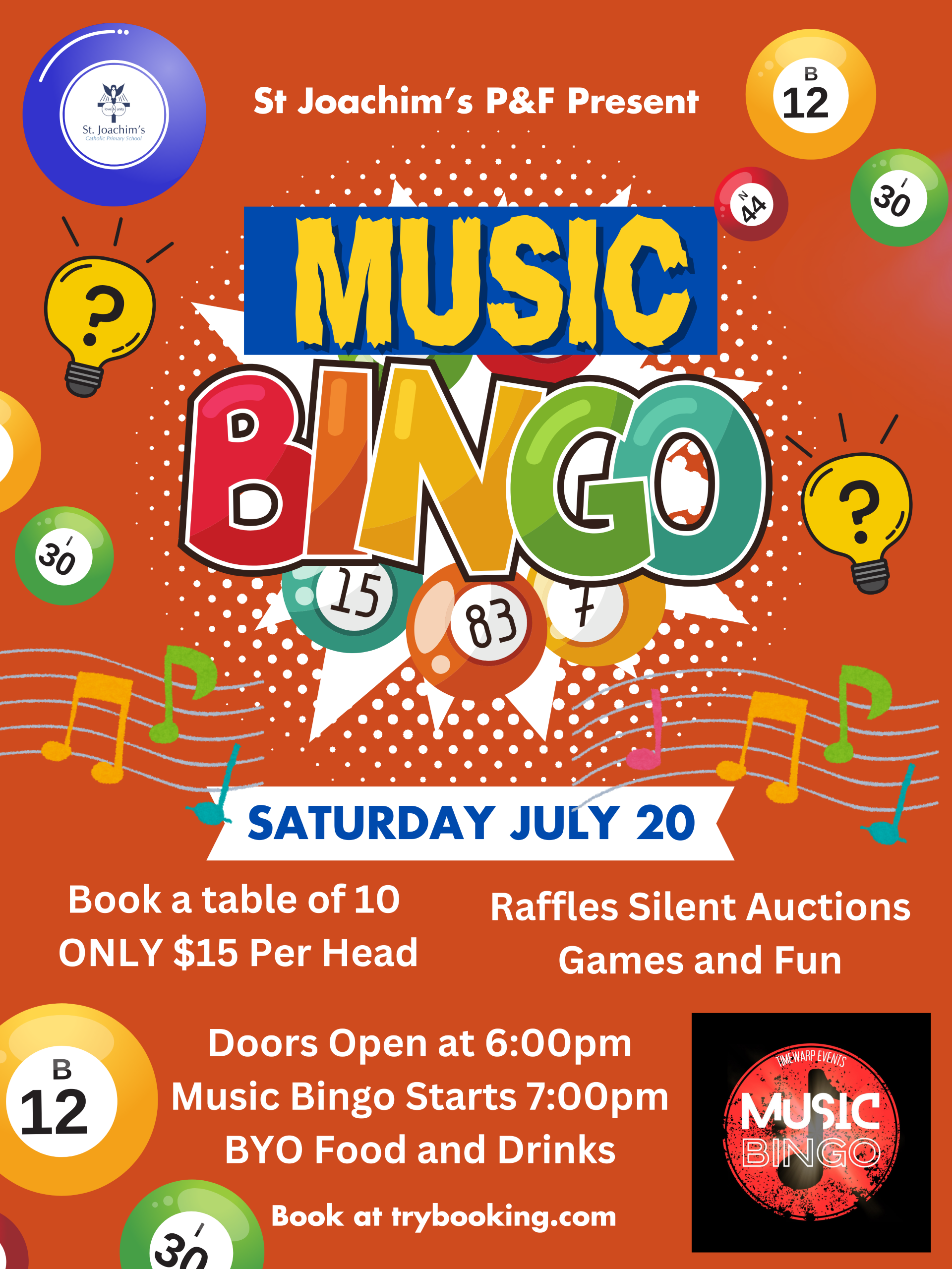 St Joachim's Music Bingo Night Tickets, St Joachim's Primary School, Carrum Downs TryBooking