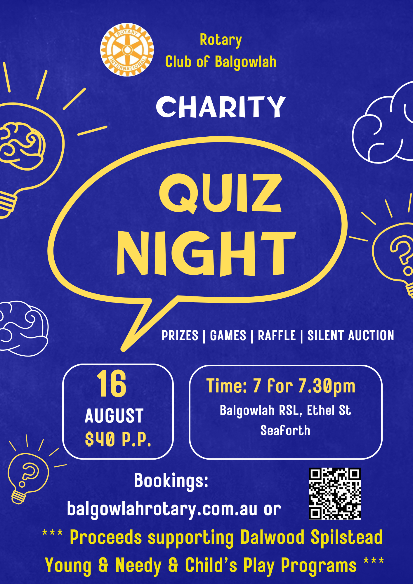 Balgowlah Rotary Charity Quiz Night 2024 Tickets, Balgowlah RSL