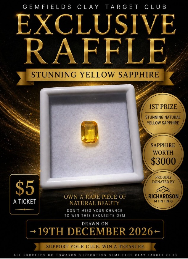 2.25 Ct Yellow Sapphire Raffle