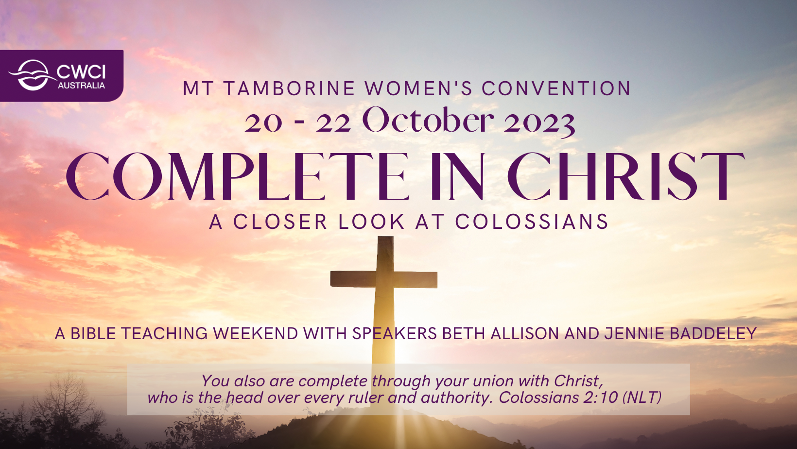 CWCI Mt Tamborine Women's Convention 2023 Tickets, Mt Tamborine