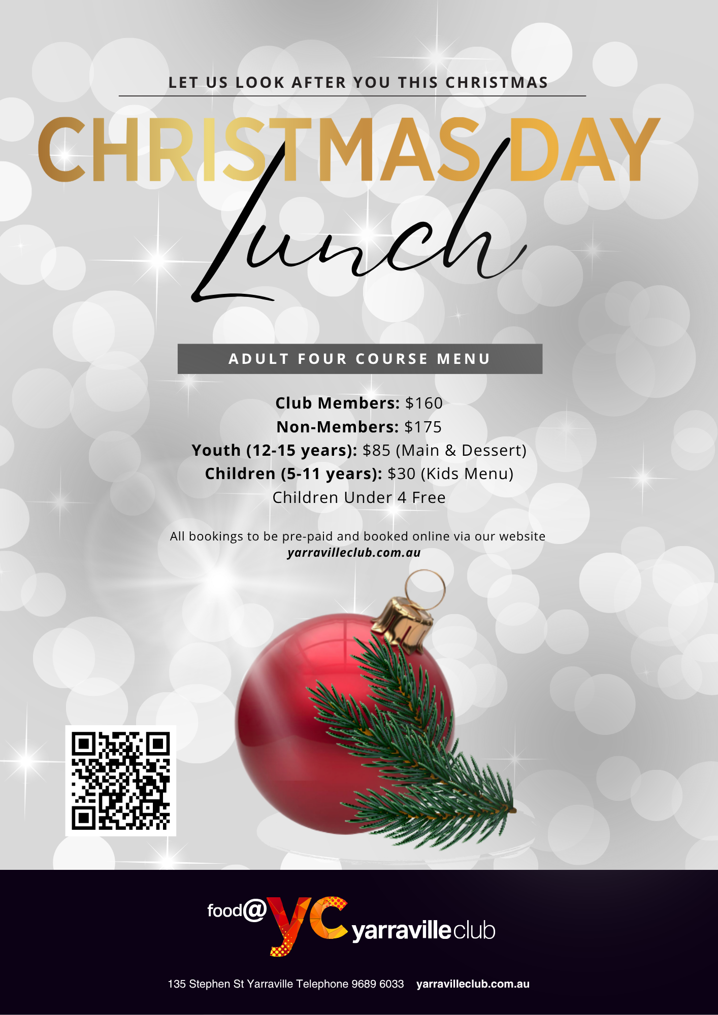 Yarraville Club -  Christmas Day Lunch 2026