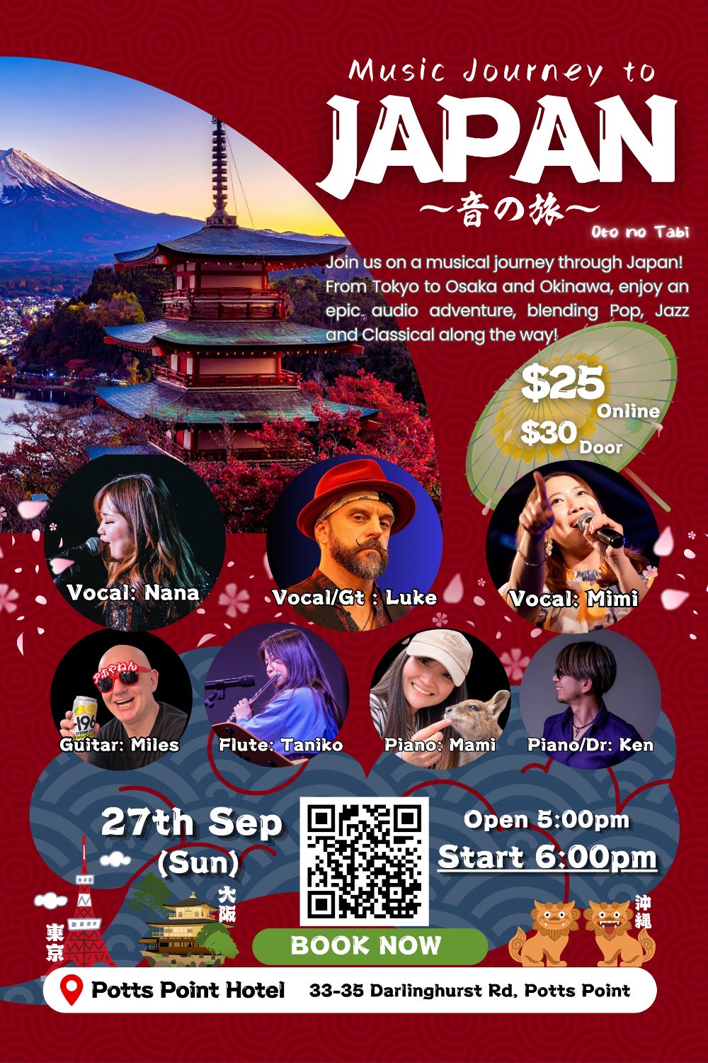 Oto no Tabi: Music Journey to Japan Tickets, Level One, Potts