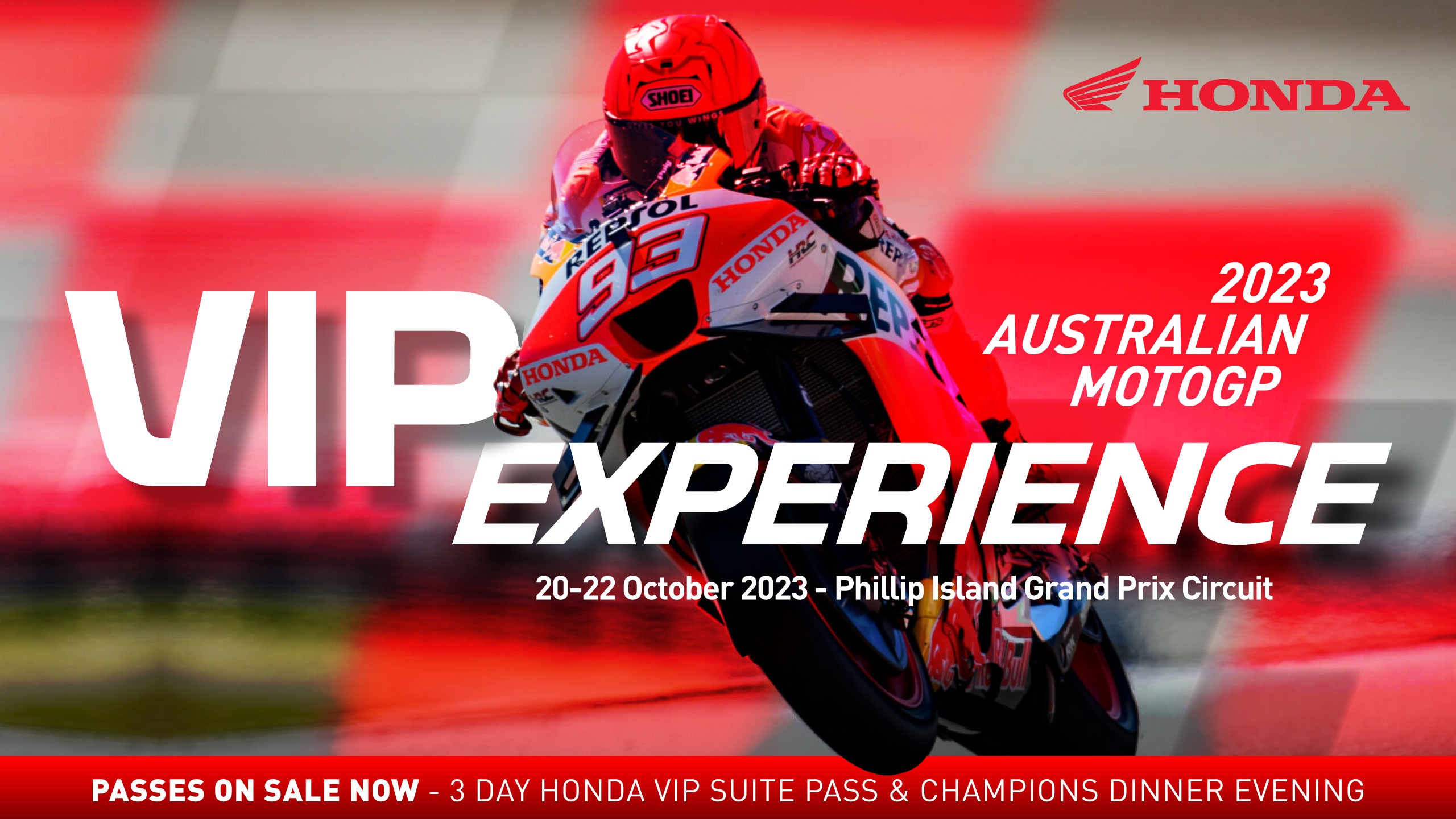 Honda 2023 Australian MotoGP VIP EXPERIENCE Tickets, Phillip Island