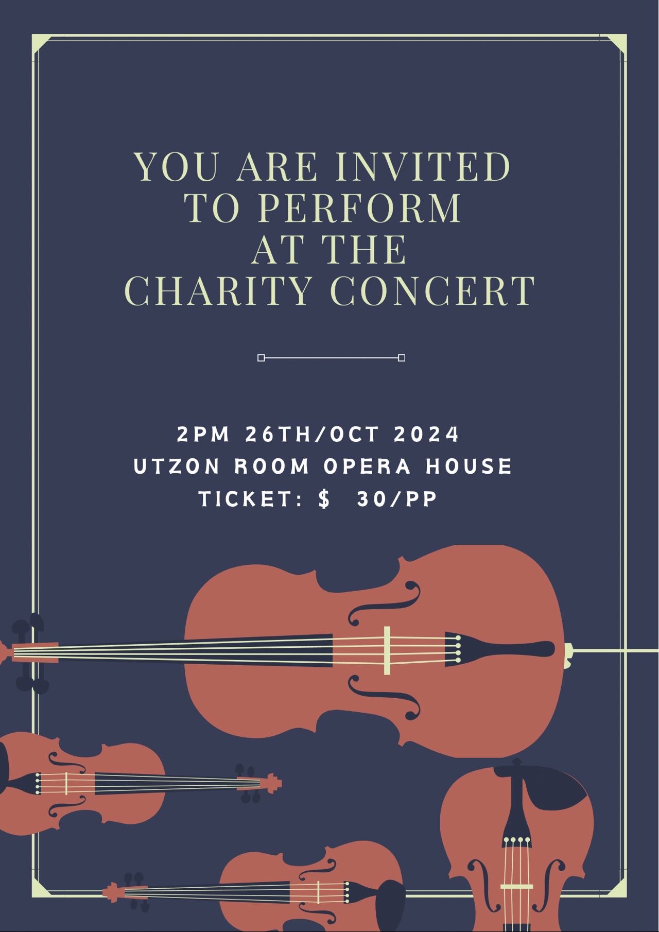 Charity Music Concert Tickets, Utzon Room, Opera House TryBooking