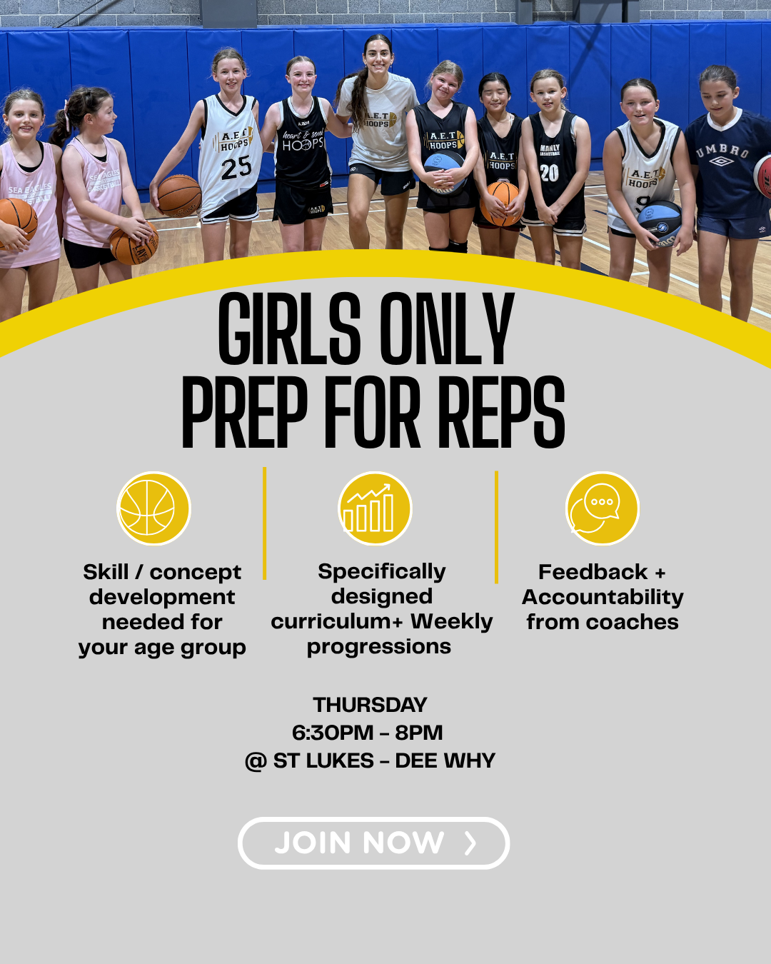 AET PREP FOR REPS - GIRLS ONLY - Thursday