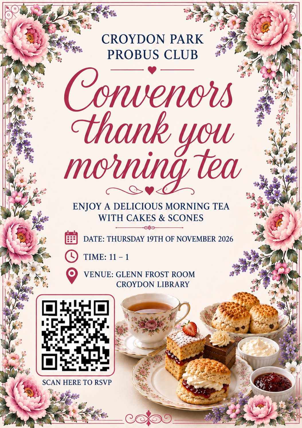 Convenors Thank you Morning Tea