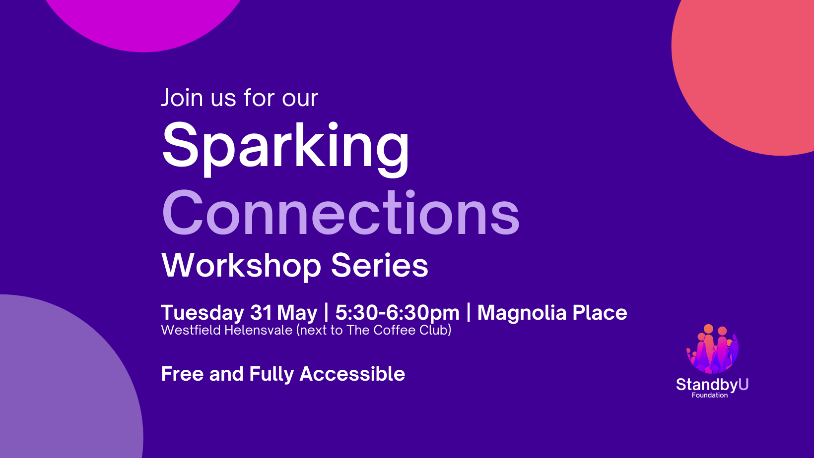 Sparking Connections Workshop Tickets, Magnolia Place, Helensvale ...