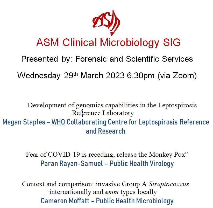 ASM QLD Clinical Microbiology SIG Meeting Tickets TryBooking Australia