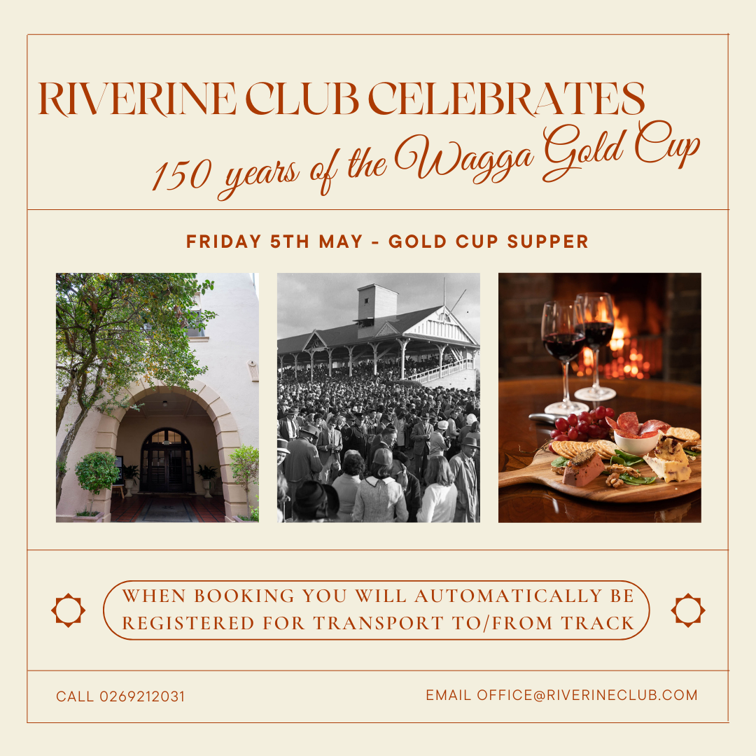 Riverine Club Gold Cup Dinner Tickets, ML Cann, WAGGA WAGGA TryBooking Australia