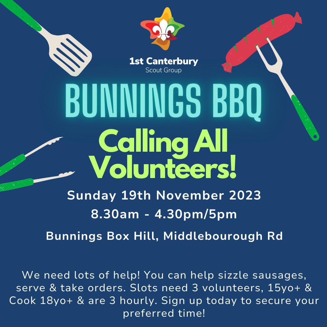 Bunnings BBQ Fundraiser Roster ⚜⚜⚜ Tickets, Bunnings Box Hill, Box Hill