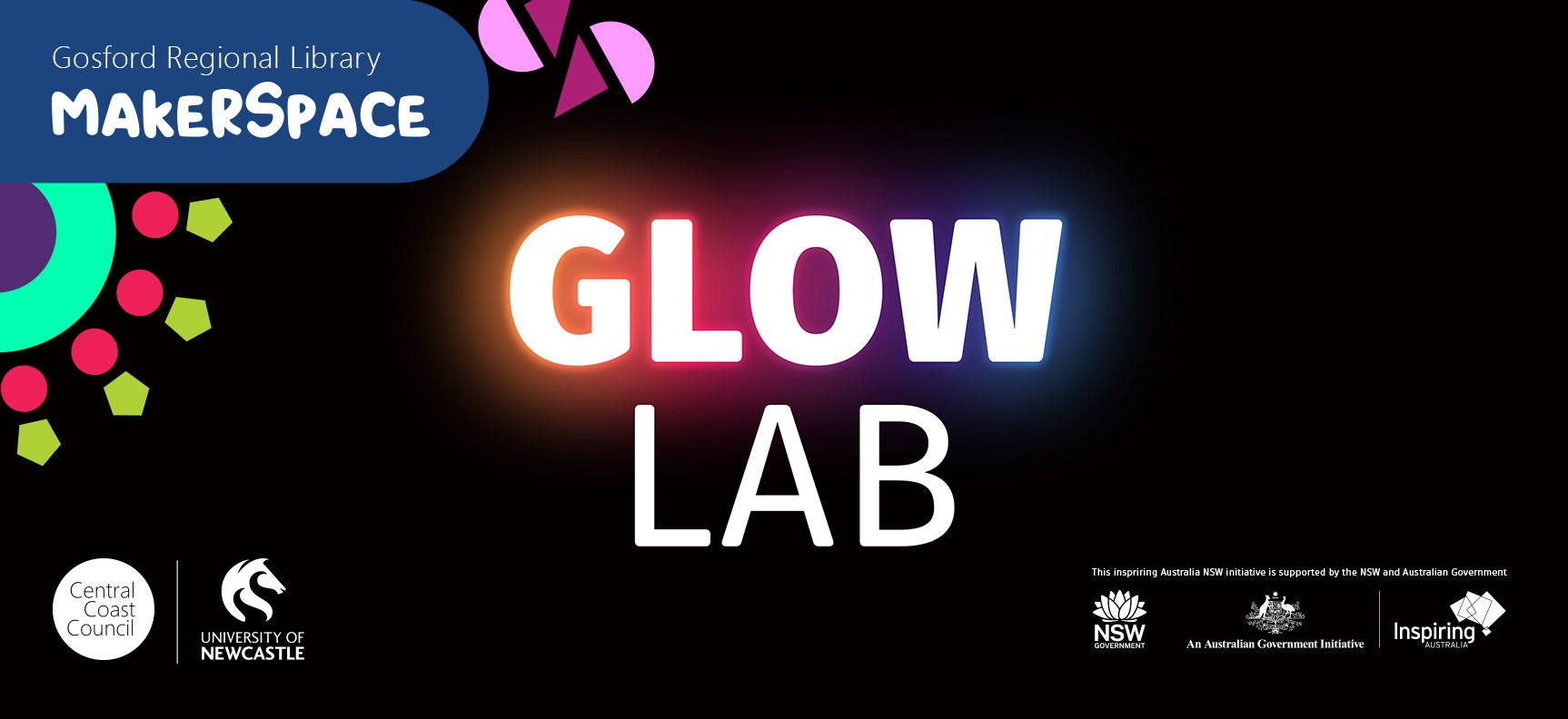School holiday: MakerSpace GlowLab at Gosford Regional