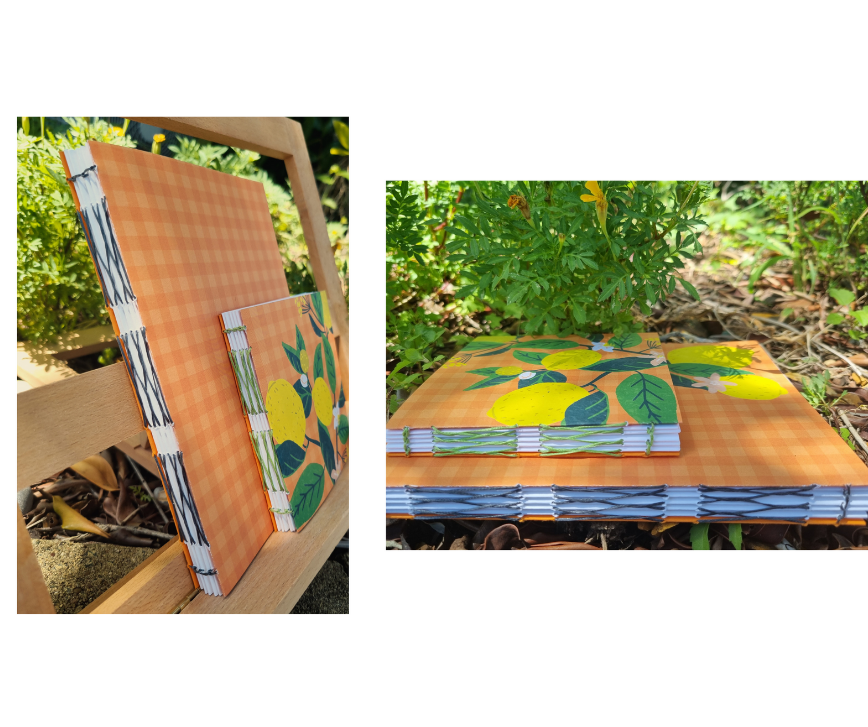 French Link Stitch Bookbinding Tickets, Willow Coffee Pantry