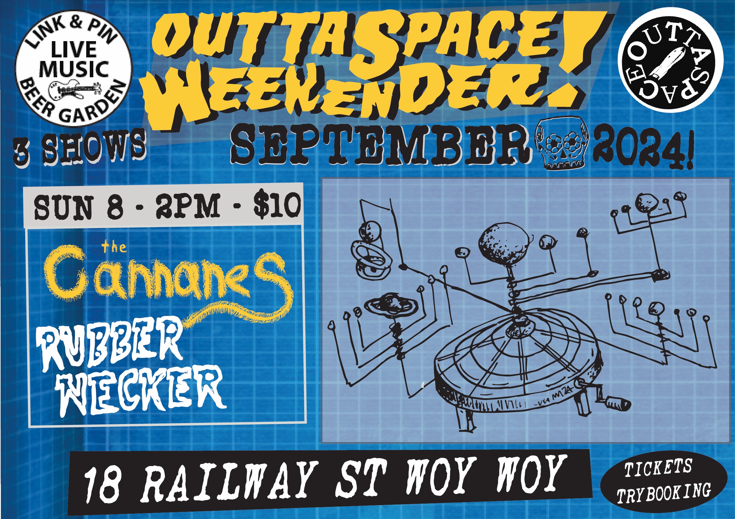 OUTTASPACE WEEKENDER LINK & PIN WOY WOY Tickets, LINK & PIN BEER