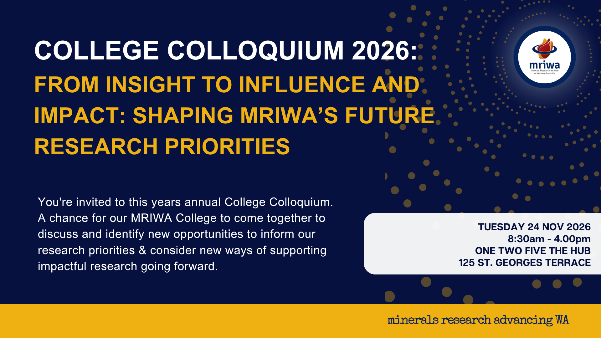 MRIWA College Colloquium 2026