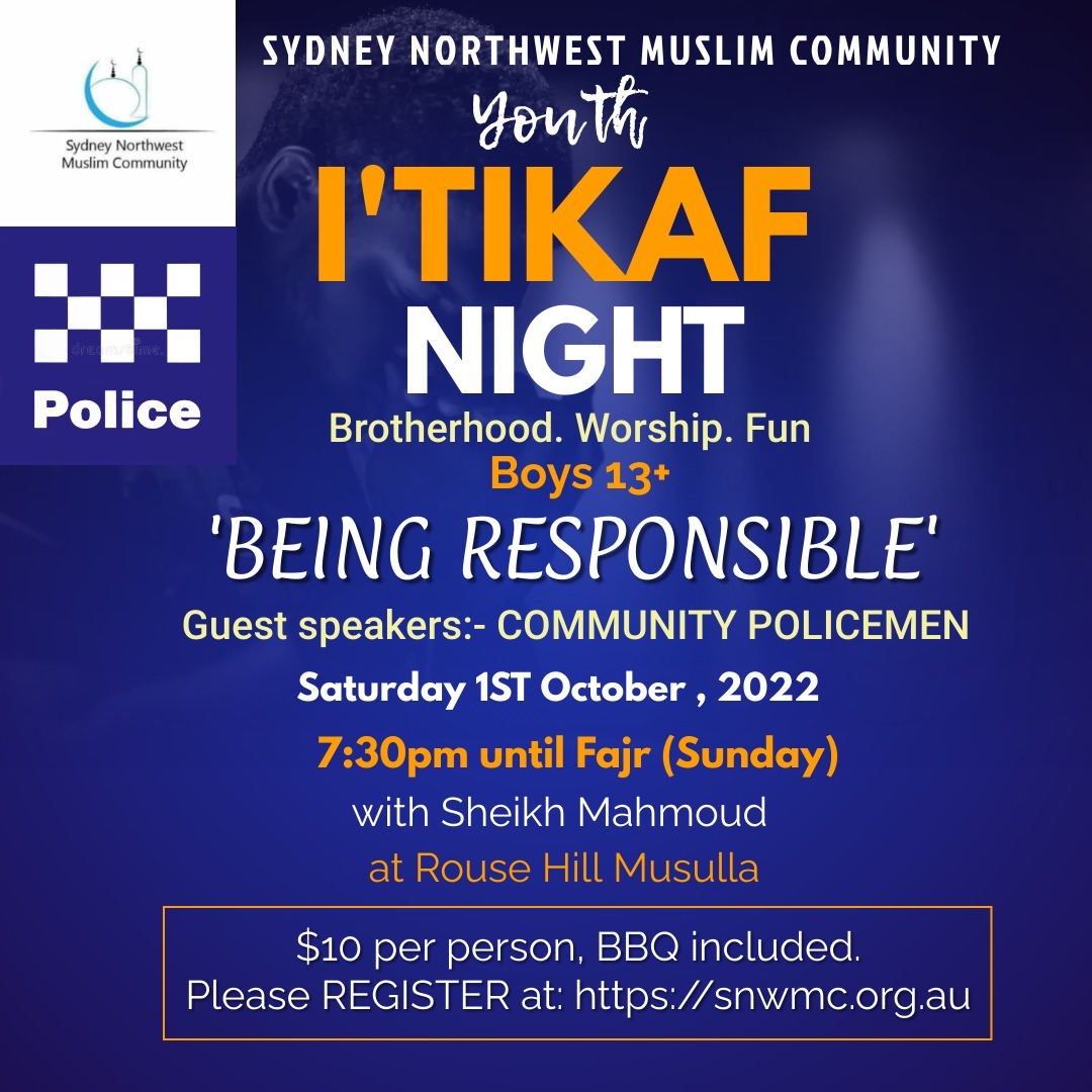 Itikaf Night YOUTH MEN/BOYS ONLY (Sleep Over in Musalla)