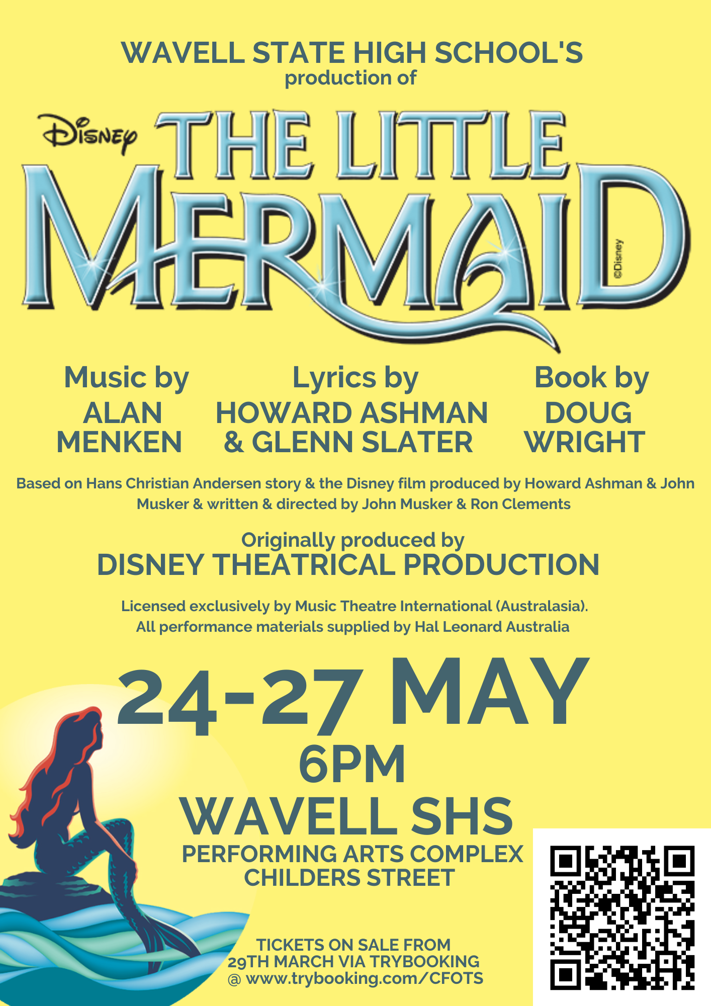 DISNEY'S THE LITTLE MERMAID Tickets, Wavell State High School