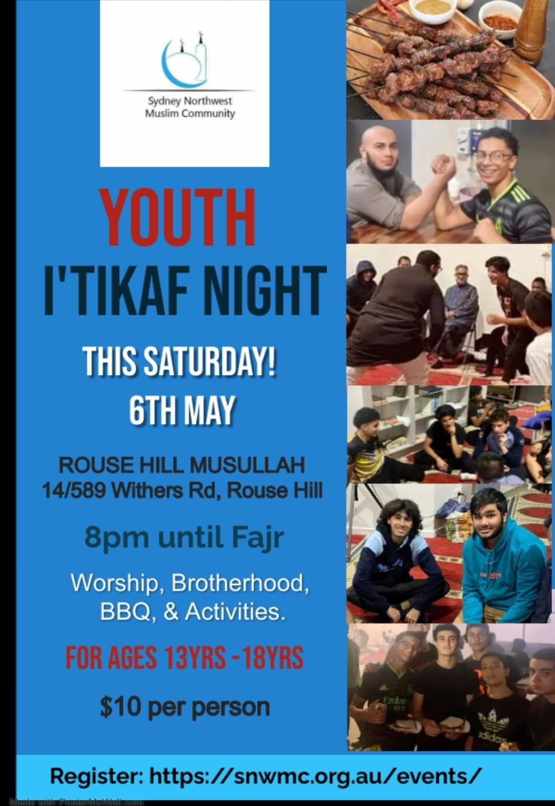 Itikaf Night YOUTH ONLY (Sleep Over in Musalla) - May - 2023